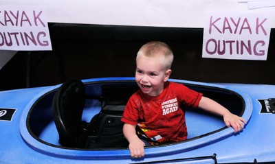 Boy in kayak